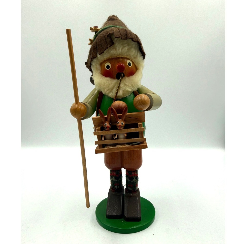 Steinbach Volkskunst German Smoker Wooden Incense Burner Bunny Rancher